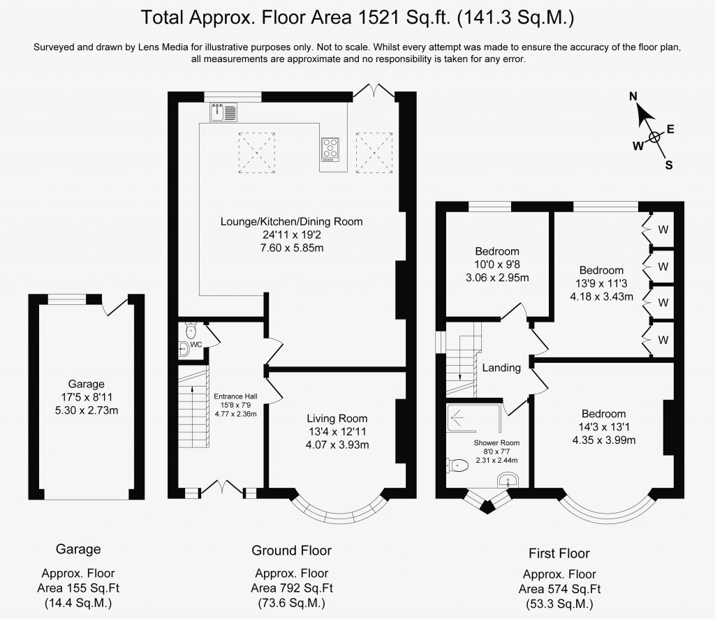 Floorplans For Cornwall Avenue, Over Hulton